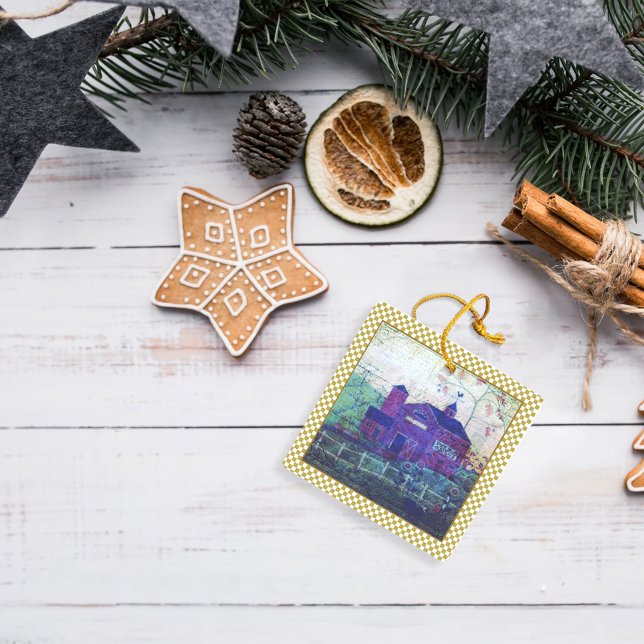 Adorno De Cerámica Red Hay Barn Ephemera (Subido por el creador)