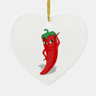 Adorno De Cerámica Red Hot Pepper Diva