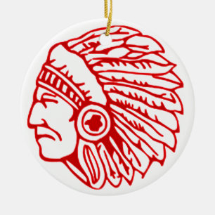 Adorno De Cerámica Red Indian