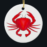 Adorno De Cerámica Red Maryland Hardshell Crab Crustacean Beach<br><div class="desc">Cuenta con un ilustracion original de un cangrejo rojo de Maryland. Este ilustracion también está disponible en otros productos. ¿No ves lo que estás buscando? ¿Necesita ayuda con la personalización? Contacte con Rebecca para que tenga algo diseñado para usted.</div>