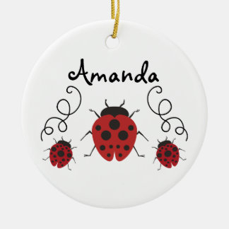 Adorno De Cerámica Red Moderna Ladybug Personalizarla
