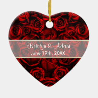 Adorno De Cerámica Red Rose Elegance - Personalizar
