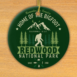 Adorno De Cerámica Redwood National Park Home of the Bigfoot