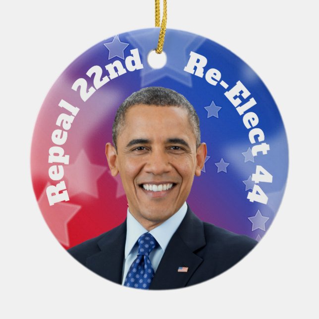 Adorno De Cerámica Reelegir al presidente Obama (Frente)