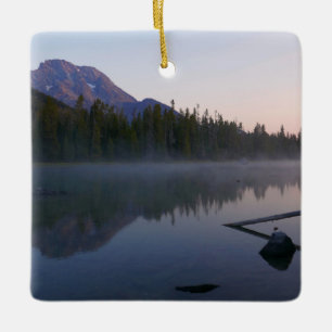 Adorno De Cerámica Reflejo del amanecer en String Lake II