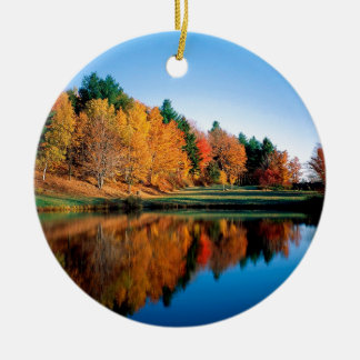 Adorno De Cerámica Reflexiones Vermont del otoño