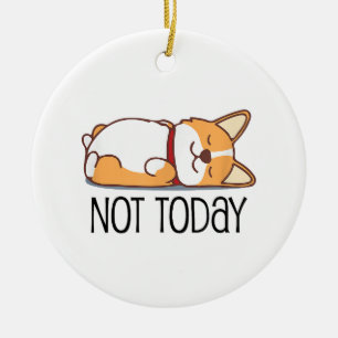 Adorno De Cerámica Regalo Bonito Corgi Amante Divertido de Perros No