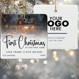 Adorno De Cerámica Regalo con logotipo personalizado Primera Navidad