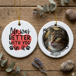 Adorno De Cerámica Regalo conmemorativo para gatos minimalista sentim