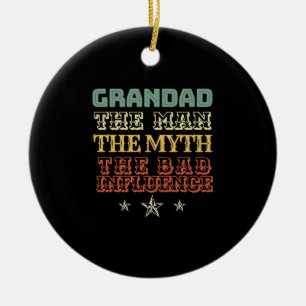 Adorno De Cerámica Regalo de ABUELO. El hombre el mito lo malo