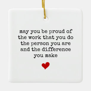 Adorno De Cerámica Regalo de agradecimiento, Personalizado Estoy orgu