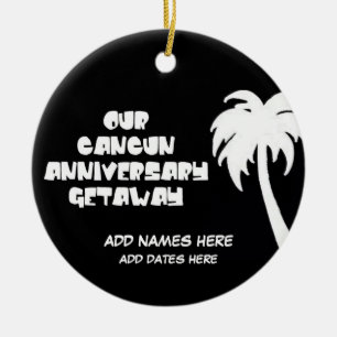 Adorno De Cerámica Regalo de aniversario de personalizado de Cancún