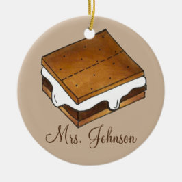 Adorno De Cerámica Regalo de Apreciación del Profesor Camp Campfire S