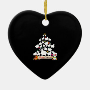 Adorno De Cerámica Regalo de árbol de Navidad de oveja   Divertidos r
