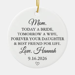 Adorno De Cerámica Regalo de Boda Personalizado para Mamá