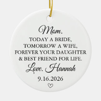 Adorno De Cerámica Regalo de Boda Personalizado para Mamá