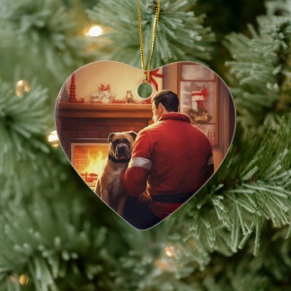 Adorno De Cerámica Regalo de boxer, regalo de Mascota, bombero de per