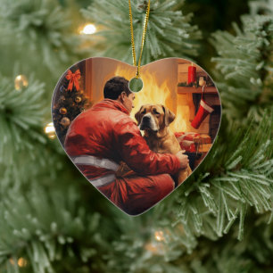 Adorno De Cerámica Regalo de boxer, regalo de Mascota, bombero de per