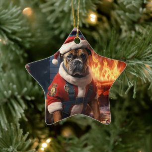 Adorno De Cerámica Regalo de boxer, regalo de Mascota, policía de per