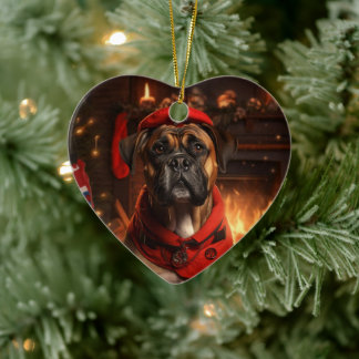 Adorno De Cerámica Regalo de boxer, regalo de Mascota, policía de per
