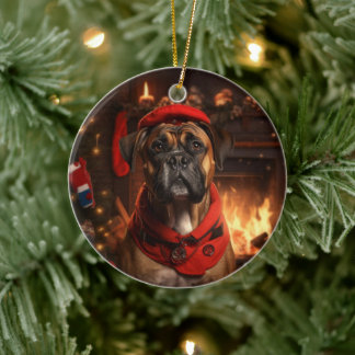 Adorno De Cerámica Regalo de boxer, regalo de Mascota, policía de per