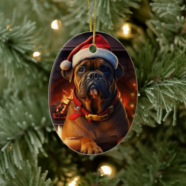 Adorno De Cerámica Regalo de boxer, regalo de Mascota, policía de per (Árbol)