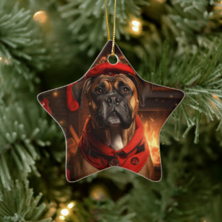 Adorno De Cerámica Regalo de boxer, regalo de Mascota, policía de per
