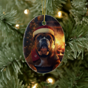 Adorno De Cerámica Regalo de boxer, regalo de Mascota, policía de per