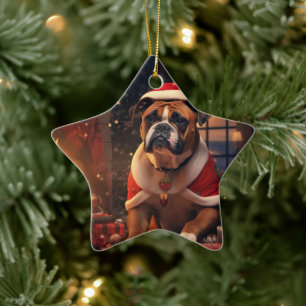 Adorno De Cerámica Regalo de boxer, regalo de Mascota, policía de per