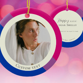 Adorno De Cerámica Regalo de celebración del orgullo de la bandera bi