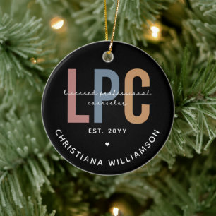 Adorno De Cerámica Regalo de consejero profesional con licencia LPC p