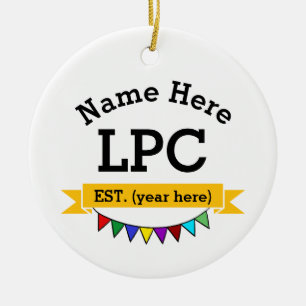 Adorno De Cerámica Regalo de consejero profesional licenciado ornamen