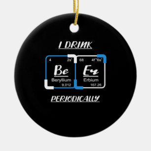 Adorno De Cerámica Regalo de cumpleaños Bebo Cerveza Periódicamente