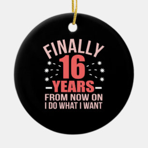 Adorno De Cerámica Regalo de cumpleaños   Finalmente 16 Años