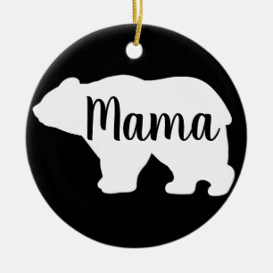 Adorno De Cerámica Regalo de diseño de oso de mamá.