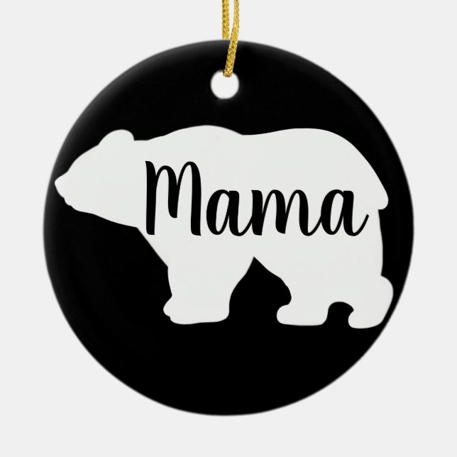 Adorno De Cerámica Regalo de diseño de oso de mamá. (Frente)