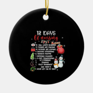 Adorno De Cerámica Regalo De Enfermeras 12 Días De Enfermería