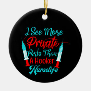 Adorno De Cerámica Regalo de enfermería veo más partes privadas