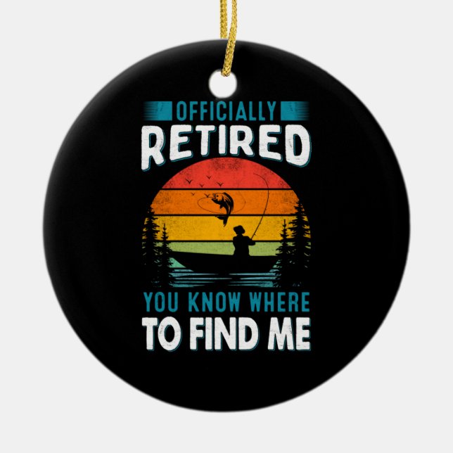 Adorno De Cerámica Regalo de Fisher Retirado Sabes Dónde Encontrarme (Frente)