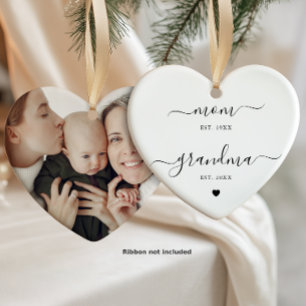 Adorno De Cerámica Regalo de Foto de Mamá a Abuela