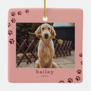 Adorno De Cerámica Regalo de foto de mascota personalizable de Navida