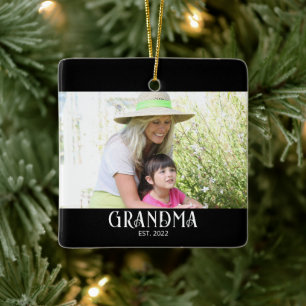 Adorno De Cerámica Regalo de Foto Establecido para Abuela