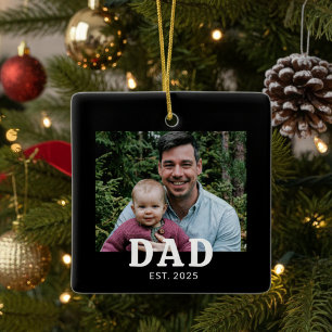 Adorno De Cerámica Regalo de foto establecido por papá