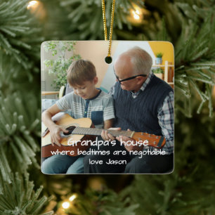 Adorno De Cerámica Regalo De Foto Para Abuelo Las Horas De Dormir Son