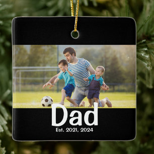 Adorno De Cerámica Regalo de Foto para Papá Establecido