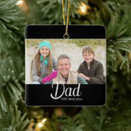Adorno De Cerámica Regalo de Foto para Papá Establecido