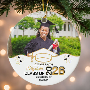 Adorno De Cerámica Regalo de graduación personalizado con foto