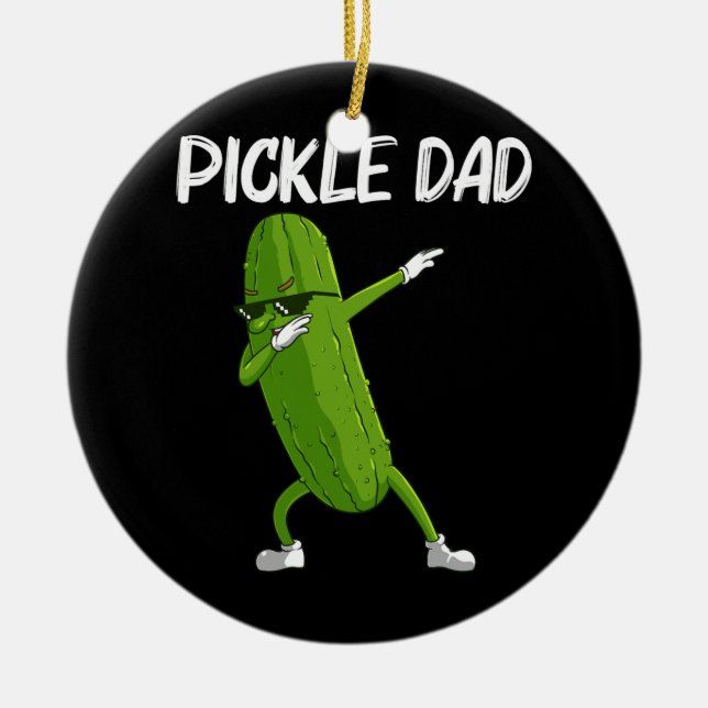 Adorno De Cerámica Regalo de Guay para papá padre Big Dill Cucumber (Frente)