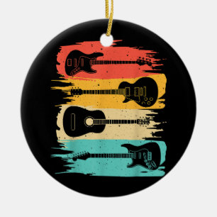 Adorno De Cerámica Regalo De Guitarra Vintage Para Hombres Banda De M