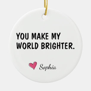 Adorno De Cerámica Regalo de Hija que Hace mi Mundo más Brillante